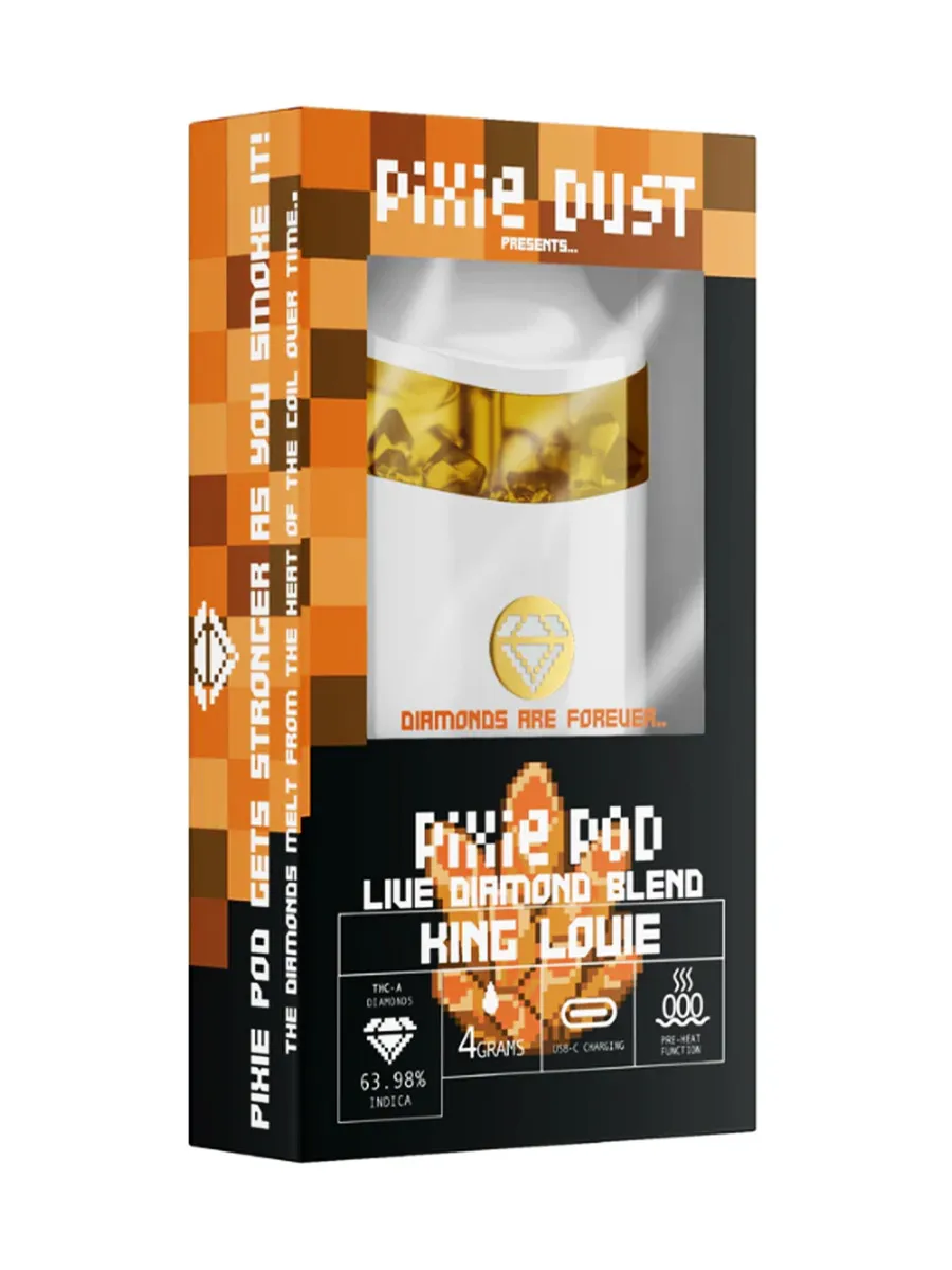 King Louie Pixie Dust Pod THCA Live Diamond Blend Disposable 4G