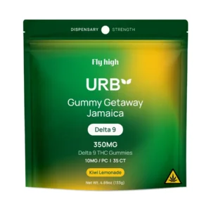 Kiwi Lemonade Fly High URB D9 Getaway Gummies 350mg 35ct