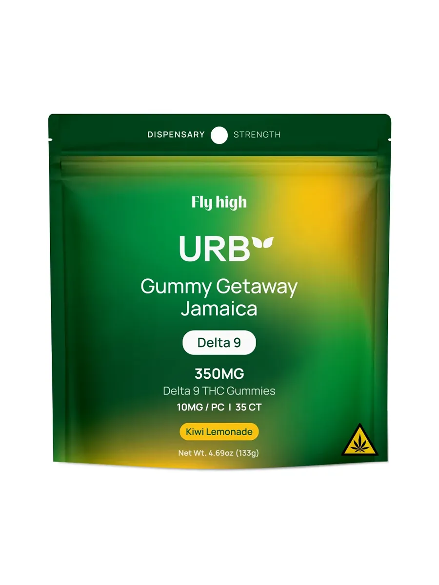 Kiwi Lemonade Fly High URB D9 Getaway Gummies 350mg 35ct