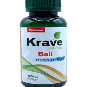 Krave Botanicals Bali Extract Enhanced Kratom Capsules 100ct