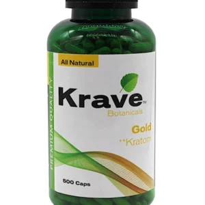 Krave Botanicals Gold Kratom Capsules 500ct