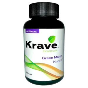 Krave Botanicals Green Malay Kratom Capsules 150ct