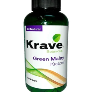 Krave Botanicals Green Malay Kratom Capsules 500ct