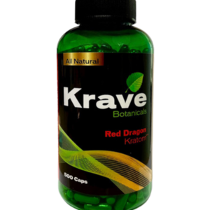 Krave Botanicals Red Dragon Kratom Capsules 500ct