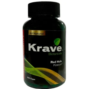 Krave Botanicals Red Hulu Kratom Capsules 150ct