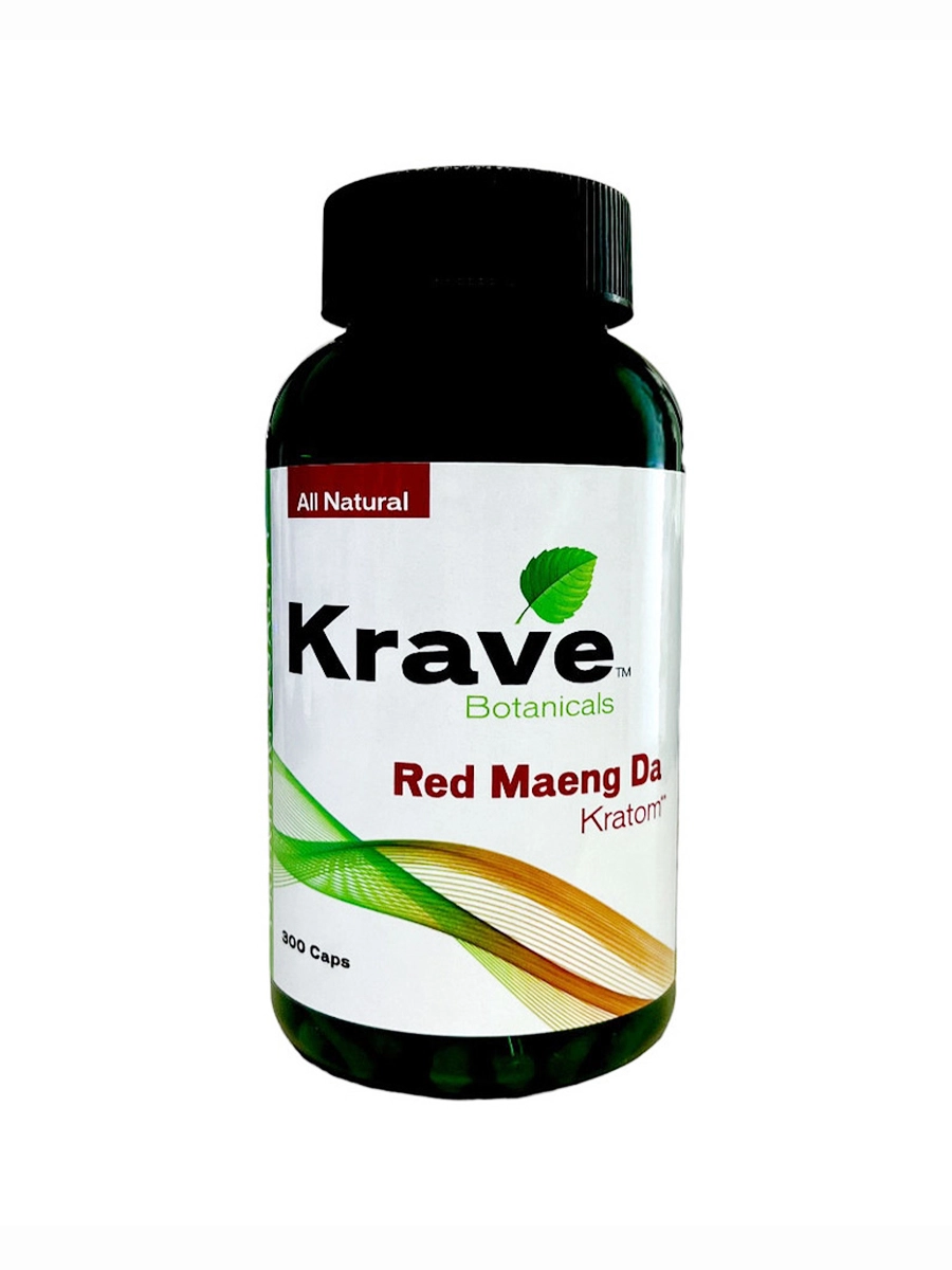 Krave Botanicals Red Maeng Da Kratom Capsules 300ct