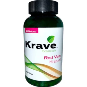 Krave Botanicals Red Vein Kratom Capsules 300ct