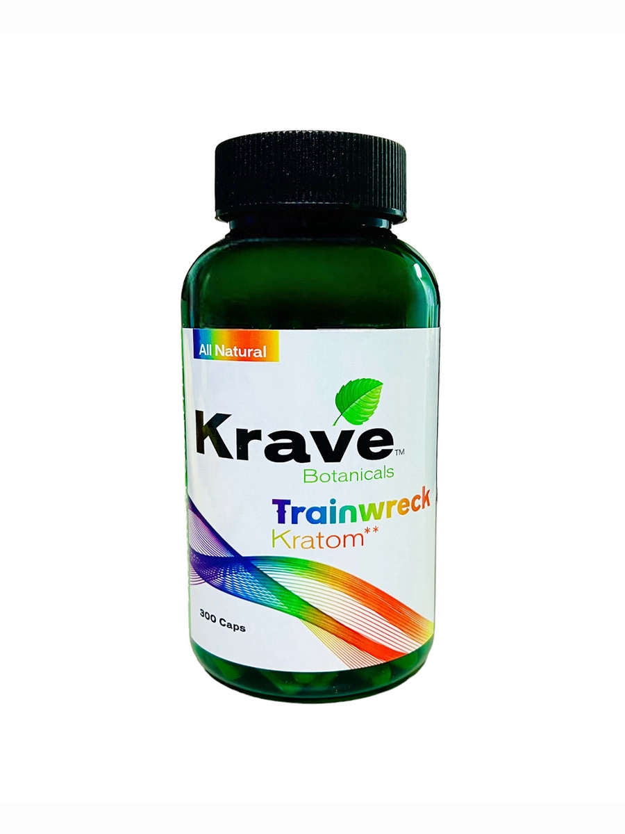 Krave Botanicals Trainwreck Kratom Capsules 300ct