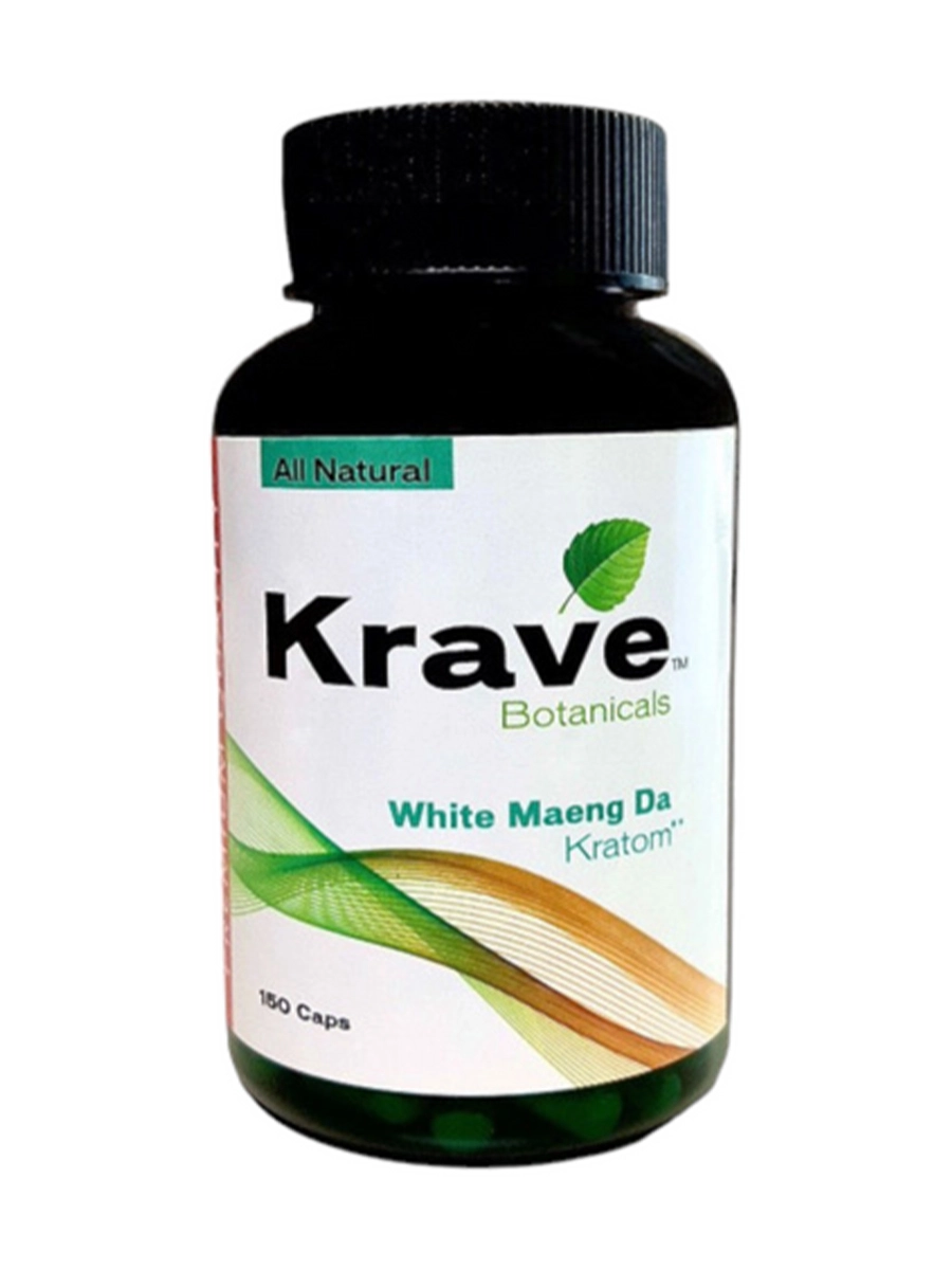 Krave Botanicals White Maeng Da Kratom Capsules 150ct