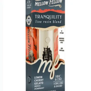 Lemon Cherry Gelato Mellow Fellow Tranquility Live Resin Blend Disposable 1ml