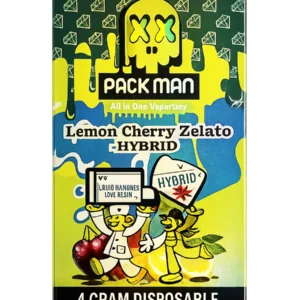 Lemon Cherry Zelato Pack Man Liquid Diamonds D9 Live Resin Disposable 4G