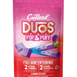Lemon Gelato Cutleaf Duos Pop & Puff THCA Pre-Rolls & Gummies 2ct