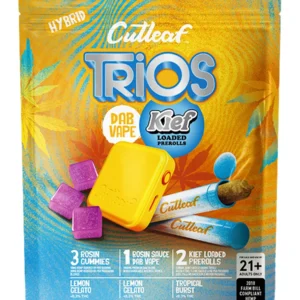 Lemon Gelato | Tropical Burst Cutleaf Trios Kief Loaded