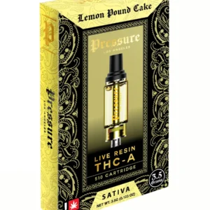 Lemon Pound Cake Pressure Live Resin THC-A 510 Cartridge 3.5G
