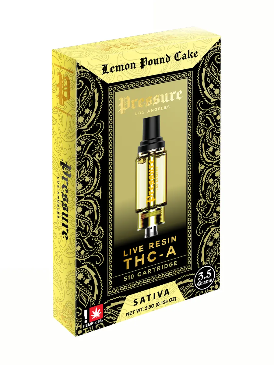 Lemon Pound Cake Pressure Live Resin THC-A 510 Cartridge 3.5G