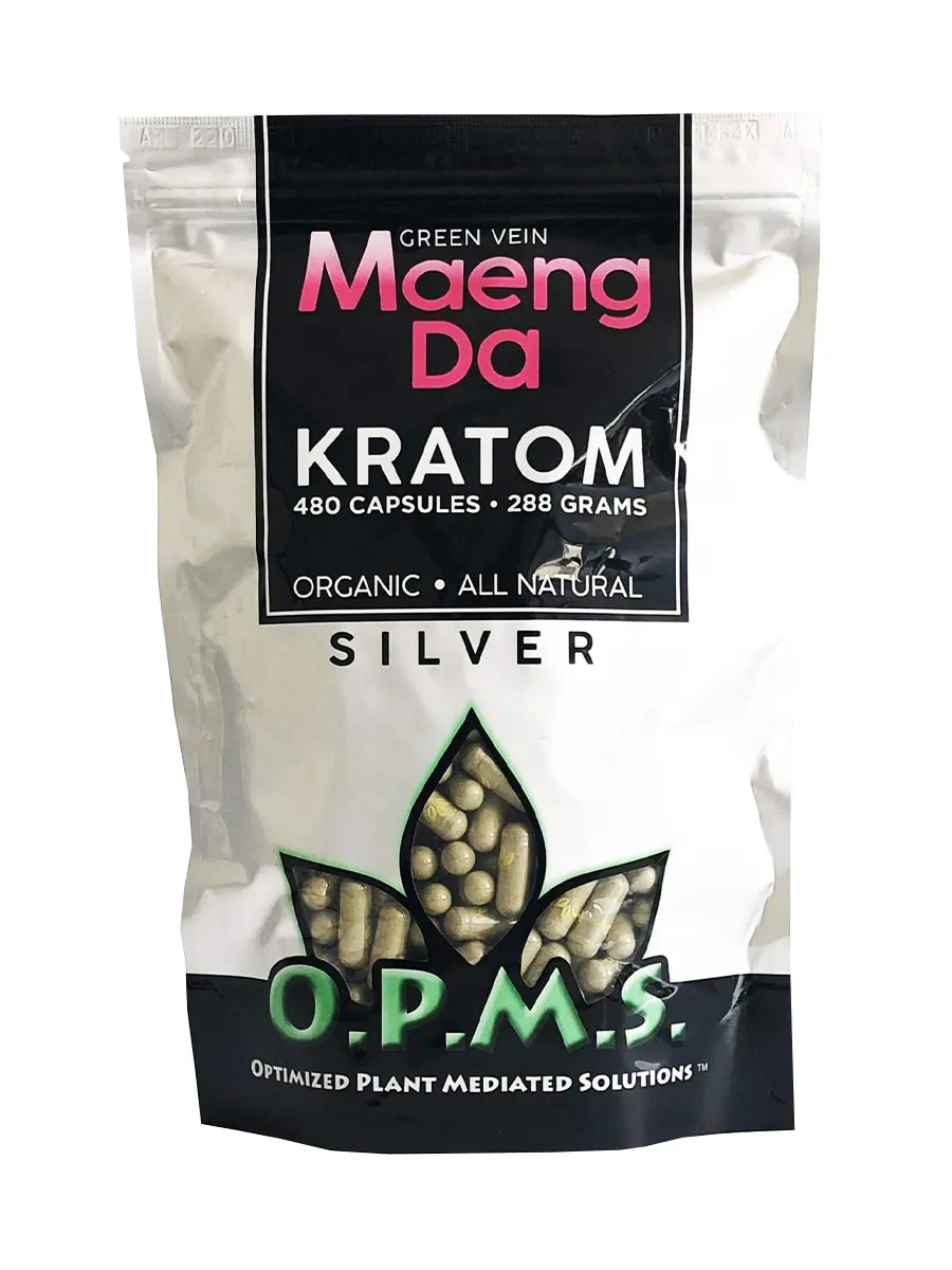 Maeng Da Green Vein OPMS All Natural Silver Kratom Capsules 480ct