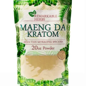 Maeng Da Green Vein Remarkable Herbs Kratom Powder 20oz Bag