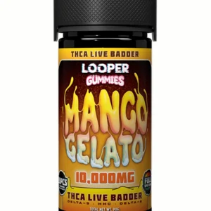 Mango Gelato Looper THCA Live Badder Delta-8+HHC+Delta-9 Gummies 10 000mg