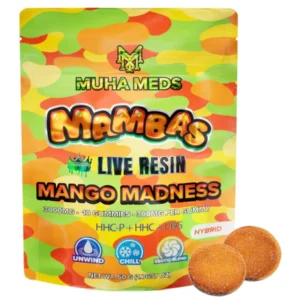 Mango Madness Muha Meds Live Resin Mamba Gummies 3000MG