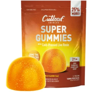 Mango Pineapple Cutleaf Super Gummies with Cold-Pressed Live Rosin Gummies