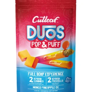 Mango Pineapple OG Cutleaf Duos Pop & Puff THCA Pre-Rolls & Gummies 2ct