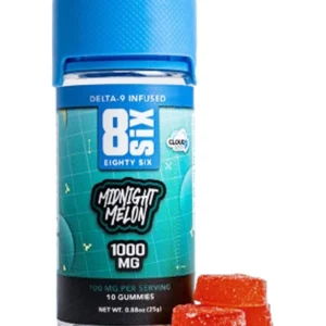 Midnight Melon 8SIX Delta-9 THC Gummies 1000 MG