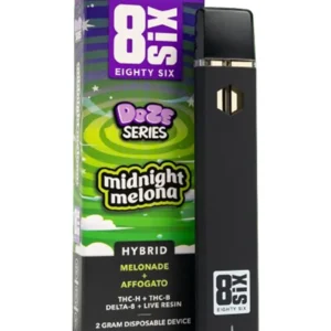 Midnight Melona 8SIX Doze Series THC-H Disposables 2G