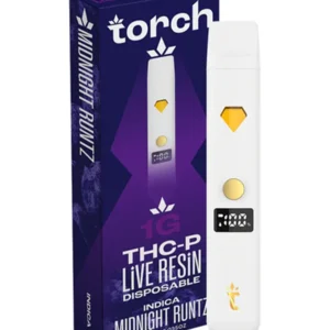Midnight Runtz Torch THC-P Live Resin Disposable 1G
