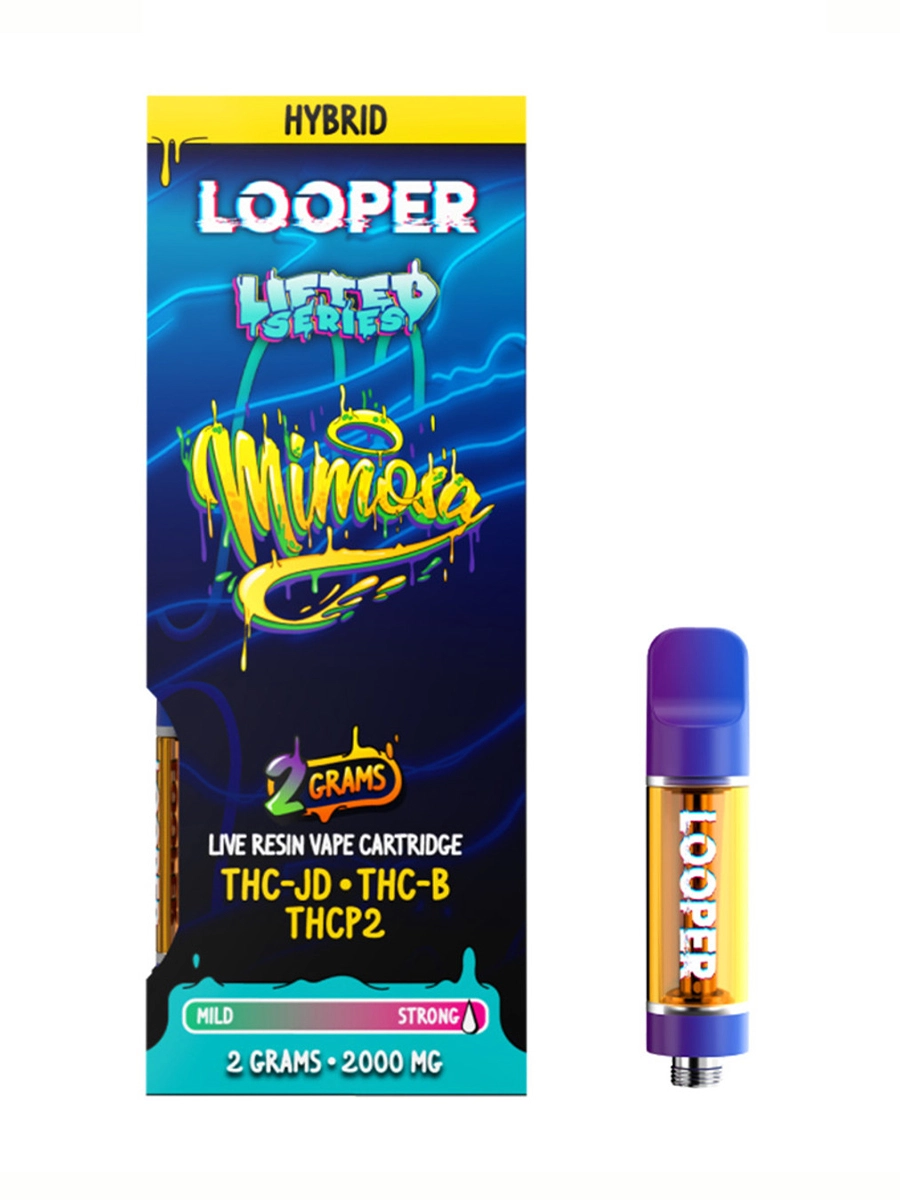 Mimosa Looper Lifted  Series THC-JD+THC-B+THCP2 Live Resin Vape Cartridge 2G