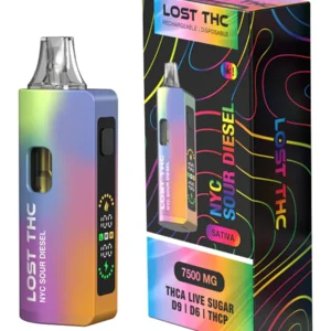 NYC Sour Diesel Lost THC V2 Rainbow Edition THC-A+D9+D6+THCP Disposable 7.5G