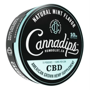 Natural Mint Cannadips CBD Pouches 15ct 150MG