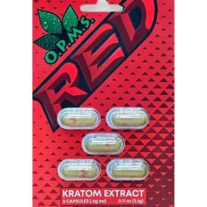 O.P.M.S. Kratom Extract Red Capsules 5ct