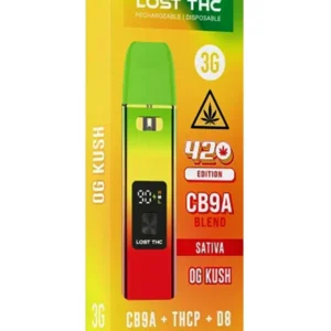 OG Kush Lost THC 420 Edition CB9A Blend Rechargeable Disposable 3G