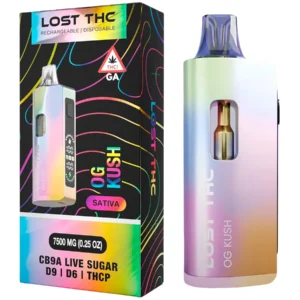 OG Kush Lost THC D9+D6+THCP+THCA Live Sugar Rechargeable Disposable 7500MG