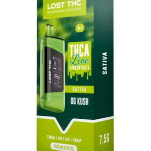 OG Kush Lost THC THCA Blend Live Concentrate Disposible 7500MG
