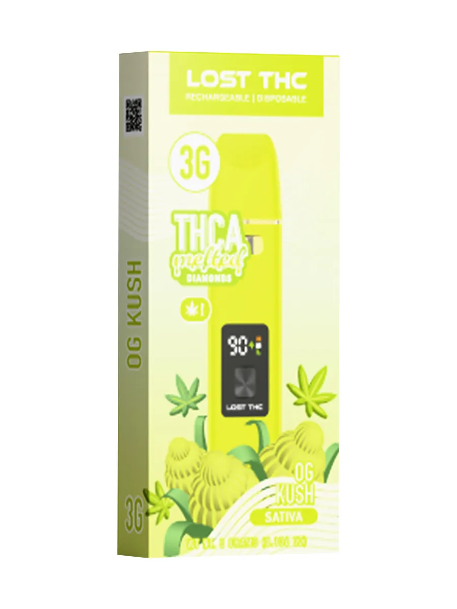 OG Kush Lost THC THCA Melted Diamonds Disposable 3G