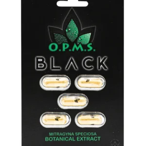 OPMS Black Mitragyna Speciosa Kratom Capsules