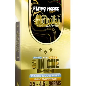 Oasis Blue Mist | 24K Saffron Flying Horse Habibi Heat Edition 3in1 THC Vape 9G