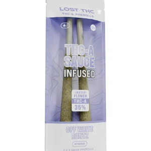 Off White Runtz Lost THC THC-A Sauce Infused Pre-Roll 2ct 2g