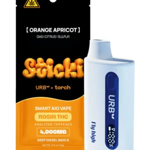 Orange Apricot Torch x URB Sticki Smart AIO Rosin THC Vape 4000MG