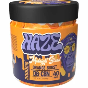 Orange Burst Haze Midnight Blend Gummies 2000MG