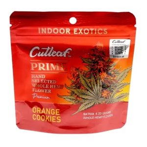 Orange Cookies Cutleaf Prime Indoor Exotics Whole Hemp 4.20G