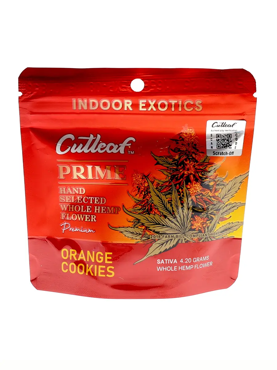 Orange Cookies Cutleaf Prime Indoor Exotics Whole Hemp 4.20G