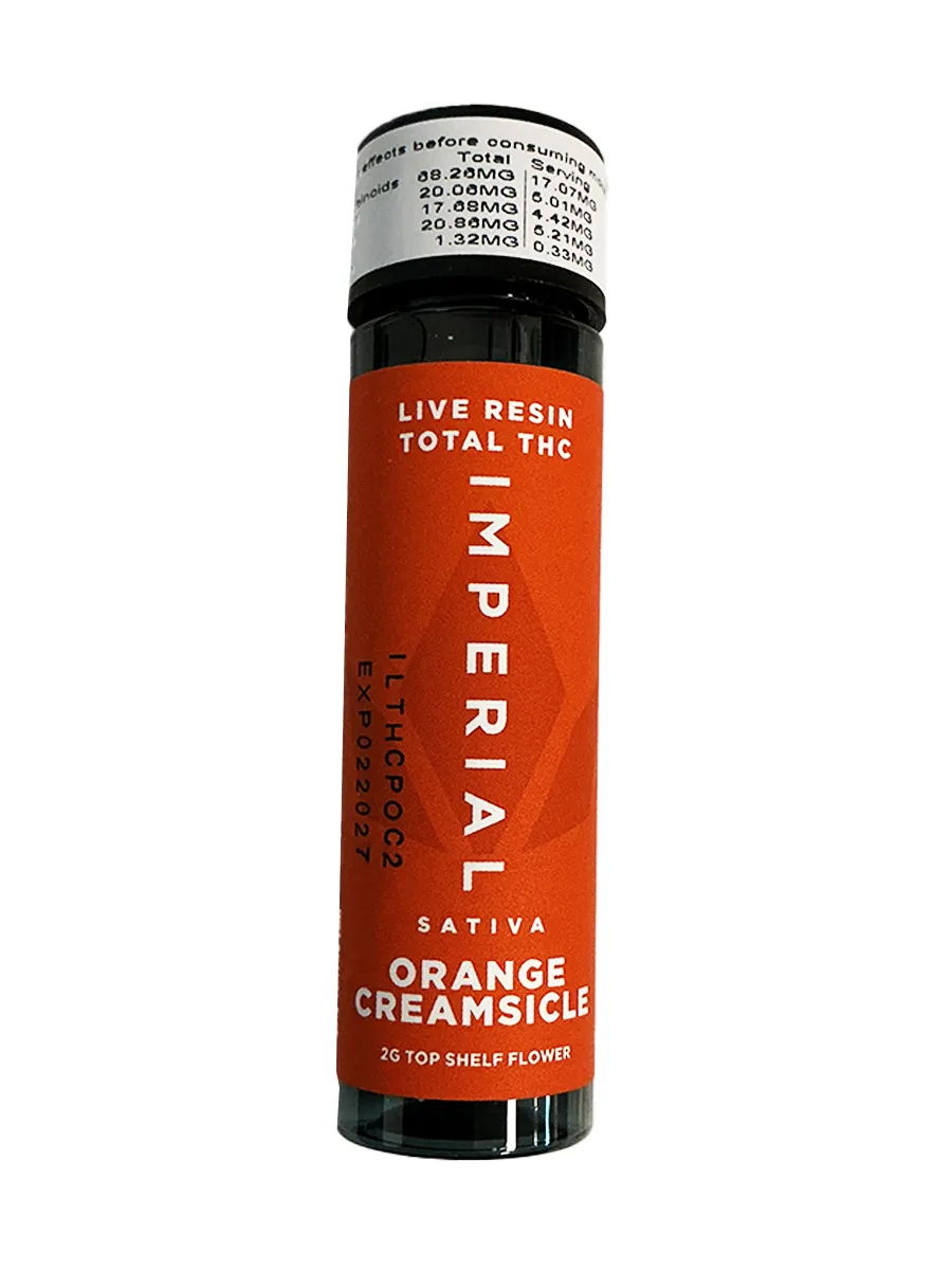 Orange Creamsicle Imperial Live Resin Total THC Pre-Roll 2G