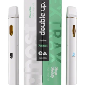Pearadise+Mango Mentality Ghost Extrax Double Up THC-A + Hxy9 + D9 Two Disposables 7000mg