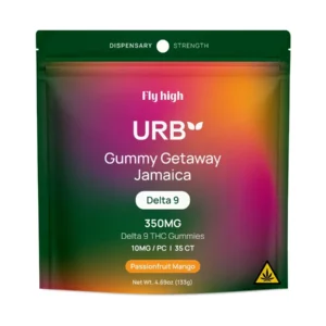 Passionfruit Mango Fly High URB D9 Getaway Gummies 350mg 35ct