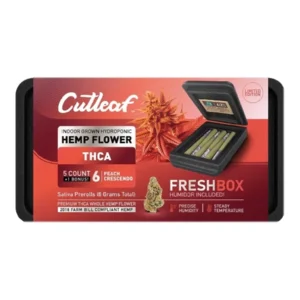 Peach Crescendo Cutleaf THCA Pre-Rolls 6ct + FreshBox