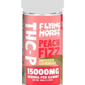 Peach Fizz Flying Horse THCP Infused Gummies 15000MG 15ct