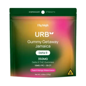 Peach Mango Watermelon Fly High URB D9 Getaway Gummies 350mg 35ct