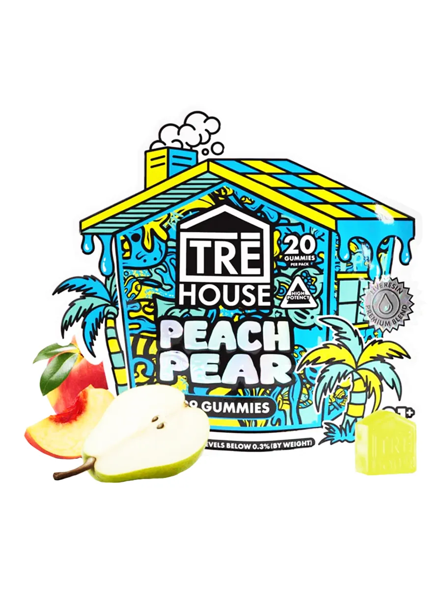 Peach Pear Tre House D9 + CBD Gummies 400mg